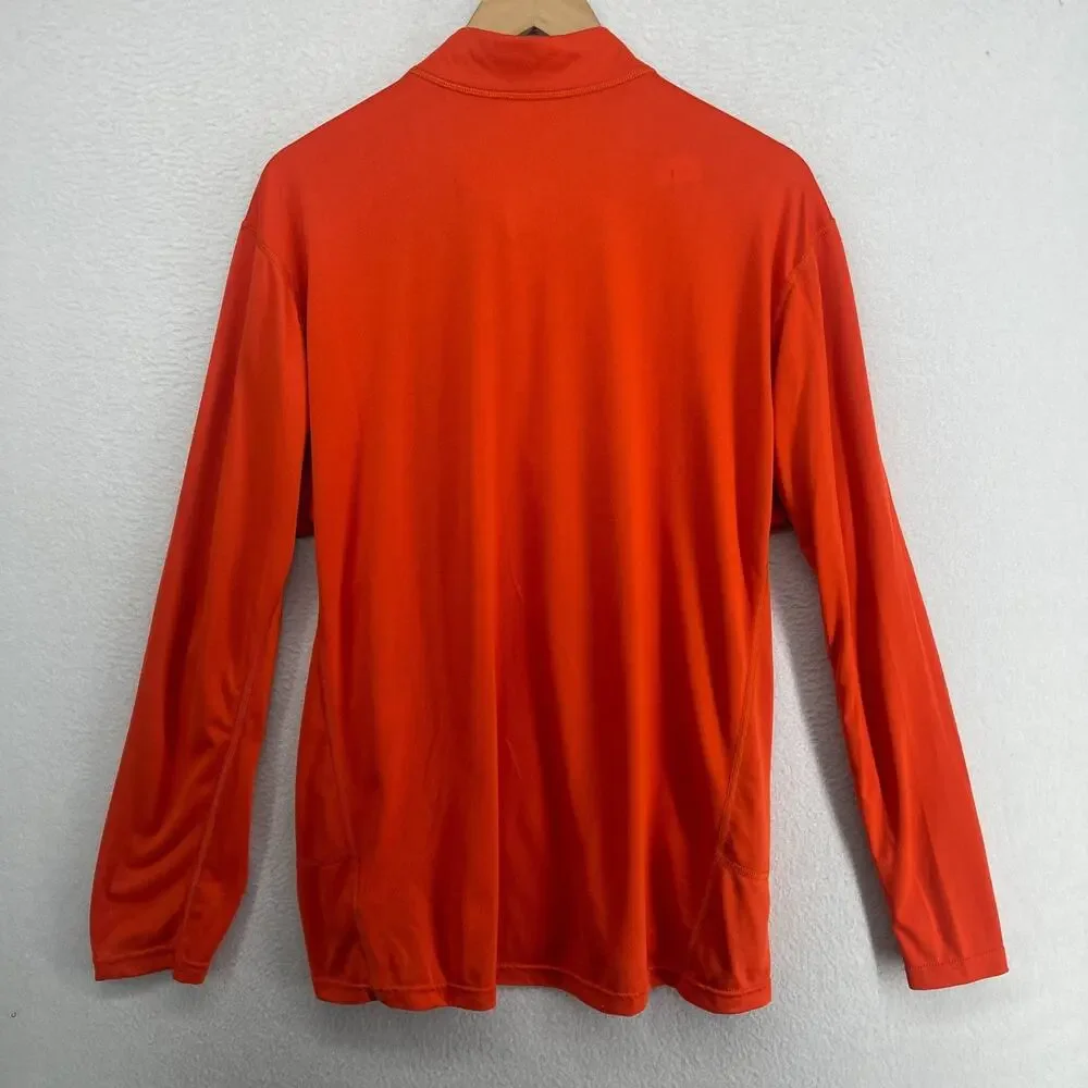 THE NORTH FACE Shirt Mens XL 1/4 Zip Performance Baselayer Long Sleeve Orange
